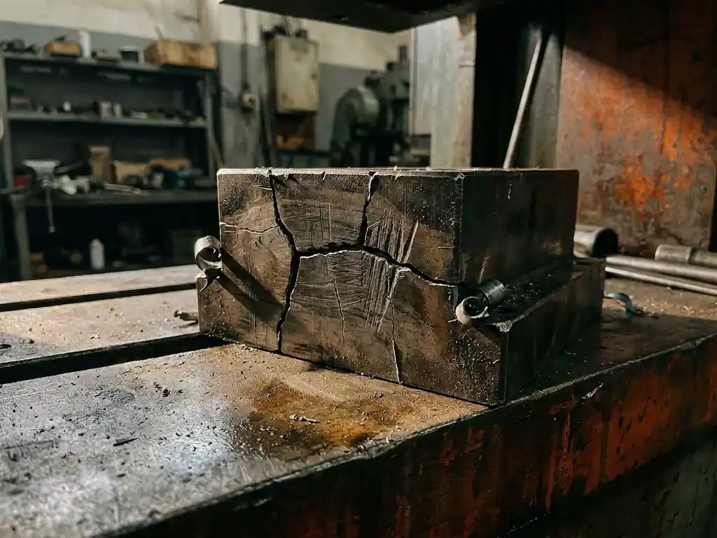 What are common causes of die damage in transfer presses?