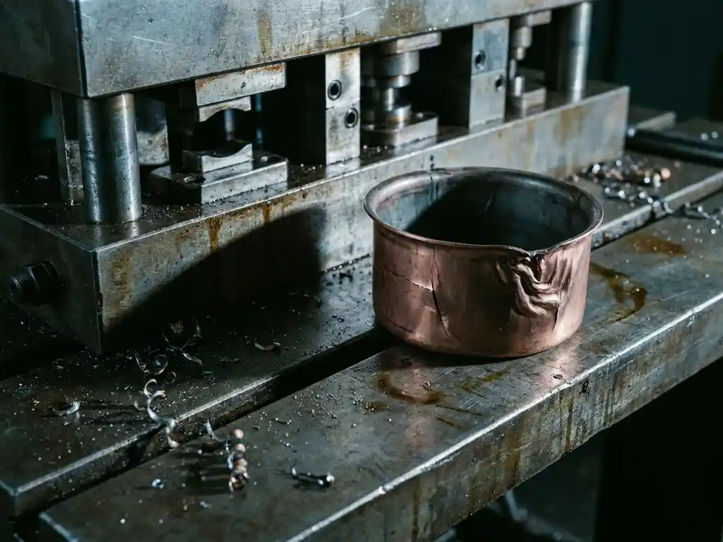 What are the limitations of progressive die stamping for deep drawn parts?