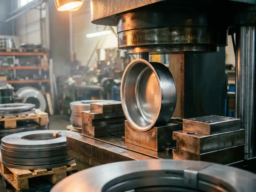 What is the difference between a cupping press and a transfer press for deep drawing?