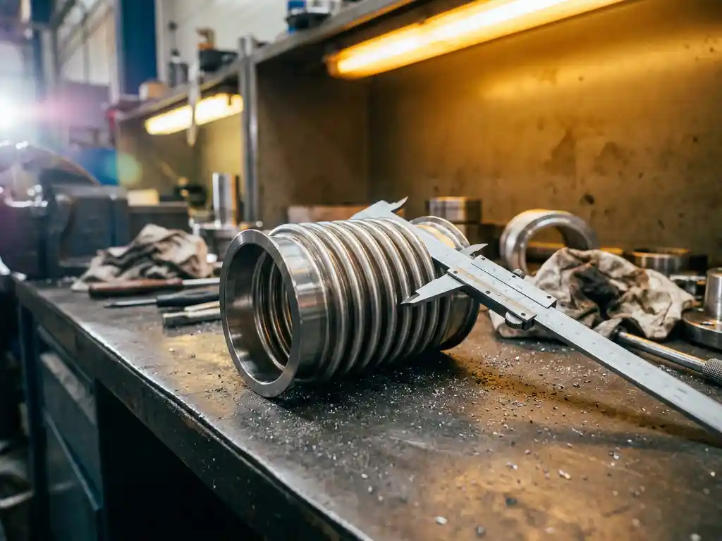 How do I calculate the spring rate of a metal bellow?