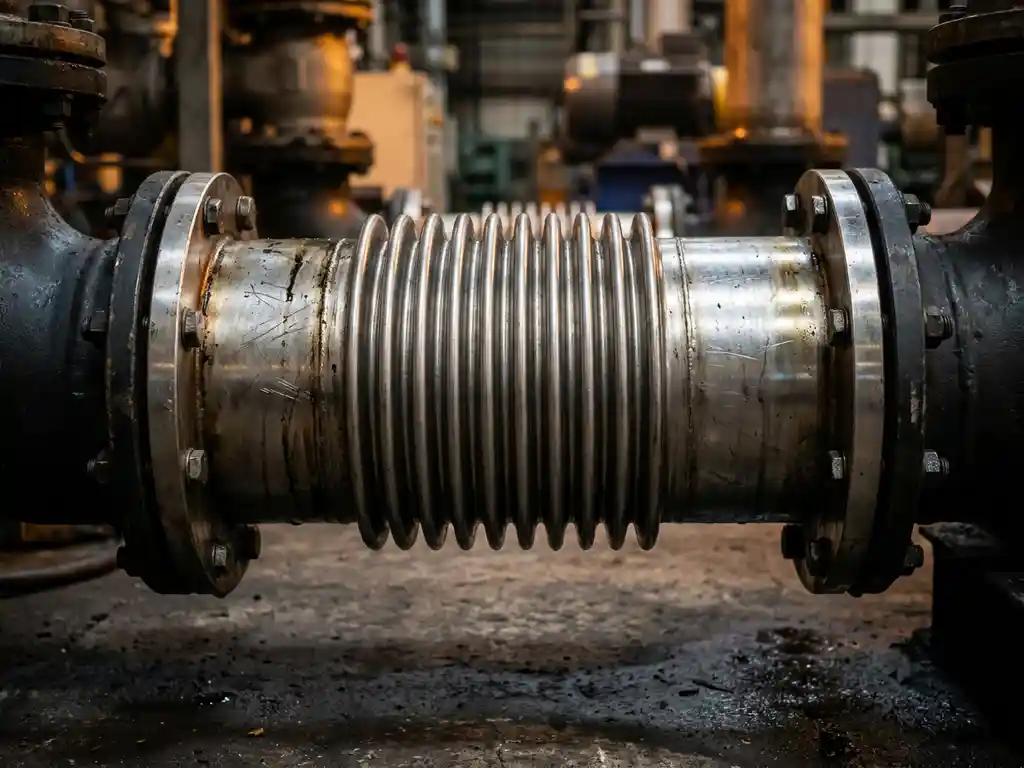How do I reduce vibration in pipelines using metal bellows?