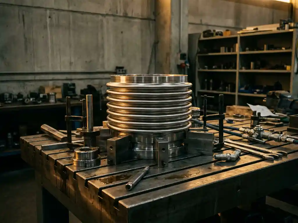 How do I choose between hydroforming and mechanical forming for metal bellows?