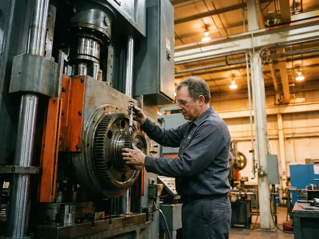 What service and maintenance does a mechanical transfer press require?